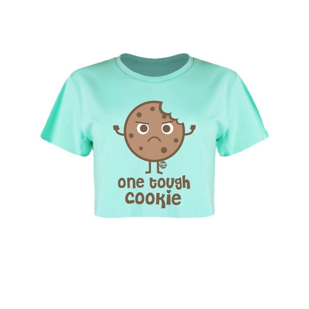 Pop Factory - Top Crop One Tough Cookie para Mujer (Menta, Marrón)