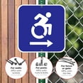 thumbnail image 4 of New York Handicap Parking Sign, Accessible Symbol With Right Arrow Sign, 12x12 Aluminum, 4 of 8