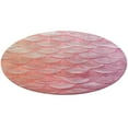 thumbnail image 4 of Mermaid Fish Scales Floral Medallion Round Rug - Small Round Area Rug, Soft Non-Slip Machine Washable Bedroom Mat Indoor Accent Entry Carpet for Office Desk Dorm Hallway, 4 of 6