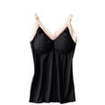 thumbnail image 6 of qolati Maternity Nursing Tank Tops with Built in Bra Sleeveless Casual Pregnancy Tee Lace Trim V Neck Nursing Breastfeeding Camisole Shirts Black M, 6 of 7