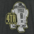 thumbnail image 2 of Women's Star Wars R2-D2 May the 4th Be With You Racerback Tank Top Black Heather X Large, 2 of 4
