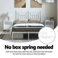 thumbnail image 6 of vidaXL 12" White Full Size Metal Bed Frame with Headboard No Mattress, 6 of 10