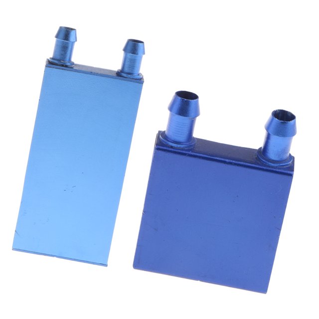 de bloque de refrigeración líquida de radiador de 2 piezas de aluminio DIY para enfriador de computadora Soledad Bloque de enfriamiento de agua de aluminio