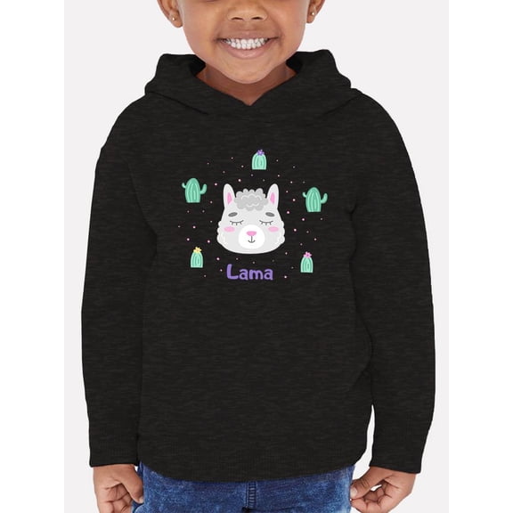 Cute Happy Lama Face Hoodie Toddler -Image by Shutterstock,  5 Toddler