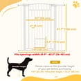 thumbnail image 3 of PawHut 30"-41" Dog Gate with Small Door and Extension Kit, 42" H, 3 of 10