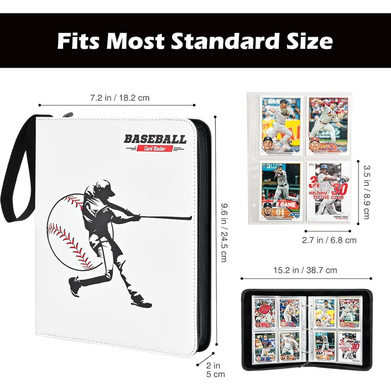 baseball card binder walmart 400 Card Sports Binder 4 Pocket Baseball Trading Cards Album Card Sports Binder