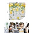 thumbnail image 4 of Yellow Lemon Cloth Napkins Set of 6 Reusable Dinner Napkins, Green Eucalyptus Wood Grain Farmhouse Cocktail Napkin Washable Table Napkins for Wedding/Holiday Party/Baby Shower 20"x20", 4 of 7