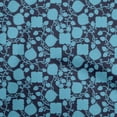 thumbnail image 1 of oneOone Cotton Poplin Medium Blue Fabric Floral Sewing Fabric By The Yard Printed Diy Clothing Sewing Supplies 42 Inch Wide, 1 of 5