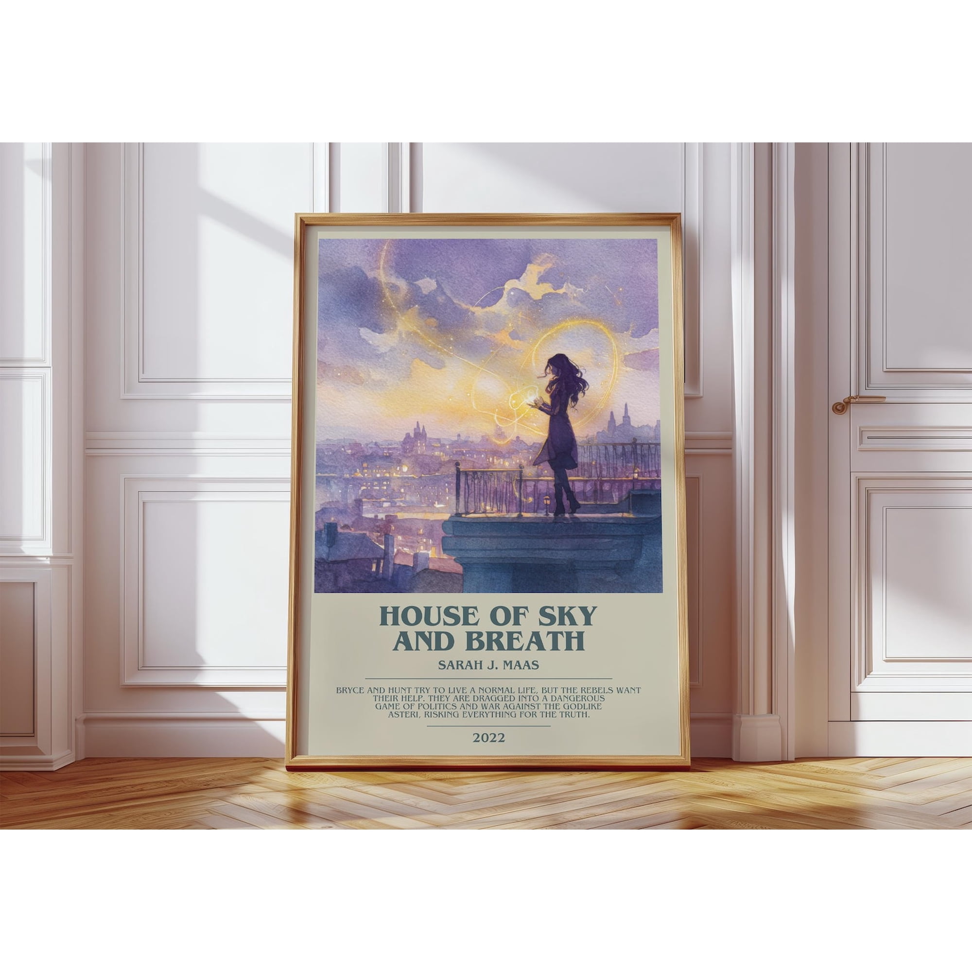 House of Sky and Breath by Sarah J. Maas Modern Book Print Poster Fantasy Literary Art Reader Gift Bookshelf Decor UNFRAMED