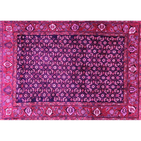 Ahgly Company Indoor Rectangle Persian Pink Traditional Area Rugs, 5' x 7'