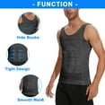 thumbnail image 2 of FITVALEN Mens Compression Shirt Slimming Body Shaper Gynecomastia Vest Workout Tank Tops Abs Abdomen Undershirts, 2 of 6