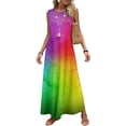 thumbnail image 4 of Women's Summer Maxi Dress 2026 Sleeveless Tie Dye Casual Loose Long Beach Sundress Travel Vacation Outfits, 4 of 7