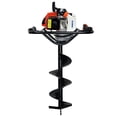 thumbnail image 1 of XtremepowerUS V-Type 63CC 2 Stroke Gas Post Hole Digger One Man Auger 3/4" Shaft with 10" Auger Bit Set, 1 of 7