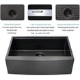 thumbnail image 6 of Stainless Steel Kitchen Sink 36 Inch Apron Front Workstation Farmhouse Sink 16 Guage Gunmetal Matte Black Stainless Steel Kitchen Sink Single Bowl Farm Sink,Single Bowl Kitchen Sink, 6 of 6