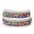thumbnail image 1 of Fashionable Velvet Multilayer Rhinestone Acrylic Beads Bracelet Women Accessories(White), 1 of 1