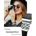 thumbnail image 4 of TOYOUTHS Leather Band Compatible with Apple Watch Bands 38/40/41/42/44/45/49mm Women, Slim Leather Strap with Designer Dressy Interlock Buckle for iWatch Series 9/8/7/6/5/SE/4/3/2/1 Ultra/Ultra 2, 4 of 7
