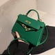 thumbnail image 5 of Bolso cuadrado pequeño portátil con cierre de textura, bolso de hombro clásico combinable para mujer, bolso de moda de PU, 5 of 6