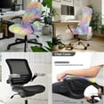 thumbnail image 2 of FKELYI Rainbow Butterfly Print Office Chair Cover with 2 Pcs Armrest Covers Swivel Boss Chair Slipcover Anti-Dust Protector for Armchair Home Decor, Large, 2 of 6