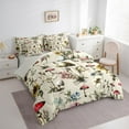 thumbnail image 3 of Feelyou Rustic Mushroom Print Bedding Comforter Set 7pcs, Jungle Flower Floral King Bedding Sets, Farmhouse Plant Botanical Reversible Bed Sheets, Super Cozy Room Decor, 3 of 8