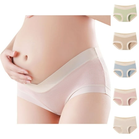 Summer Savings  Pregnancy Panties Plus Size  Breathable High Waist  Adjustable Support  Leggings  Maternity Underwear  Comfortable Fit  Clearance Plus Size Womens Clothing | Green L  Sopatenor