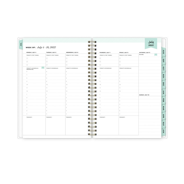 Blue Sky 2022-2023 Daily Monthly Planner, 5 x 8, by Day Designer, Black  Stripe 