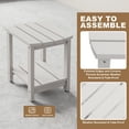 thumbnail image 2 of Adirondack Side Table, Solid Wood End Tables, Outdoor Coffee Table Porch Table Pine Wood for Patio, Backyard,Pool, Indoor Companion (Concrete Grey), 2 of 9