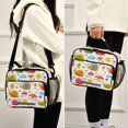 thumbnail image 5 of Insulated Lunch Bag 6L Leak-Proof Lunch Box with Shoulder Strap Multiple Pockets Lunch Tote Cartoon-colored Snail, 5 of 9