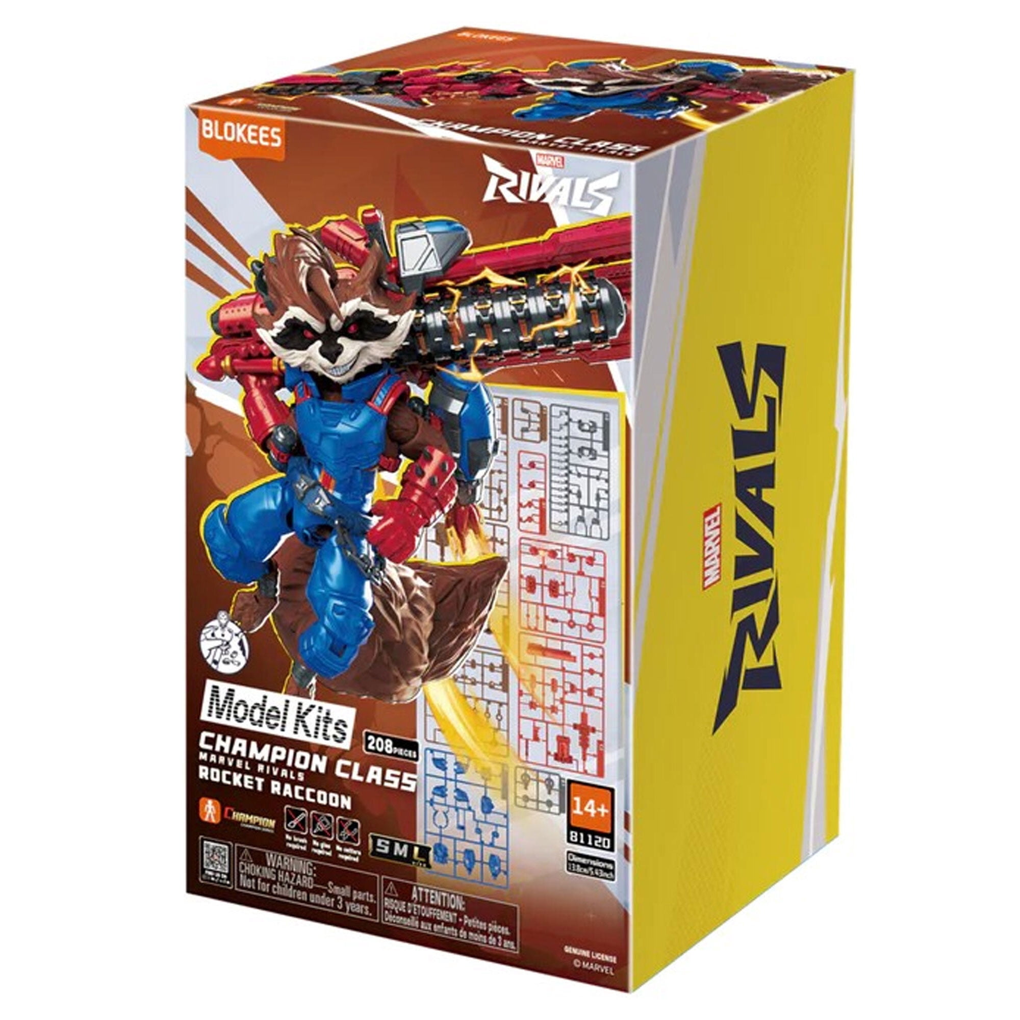 Blockies Marvel Rivals Figura Armable Coleccionable Blokees Marvel Rivals Champion ClassRocket ...