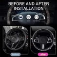 thumbnail image 4 of 38cm Universal Car SUV Breathable Anti-Slip Bling Rhinestones Steering Wheel Cover for Women Girl with Crystal Diamond Sparkling, black, 4 of 7