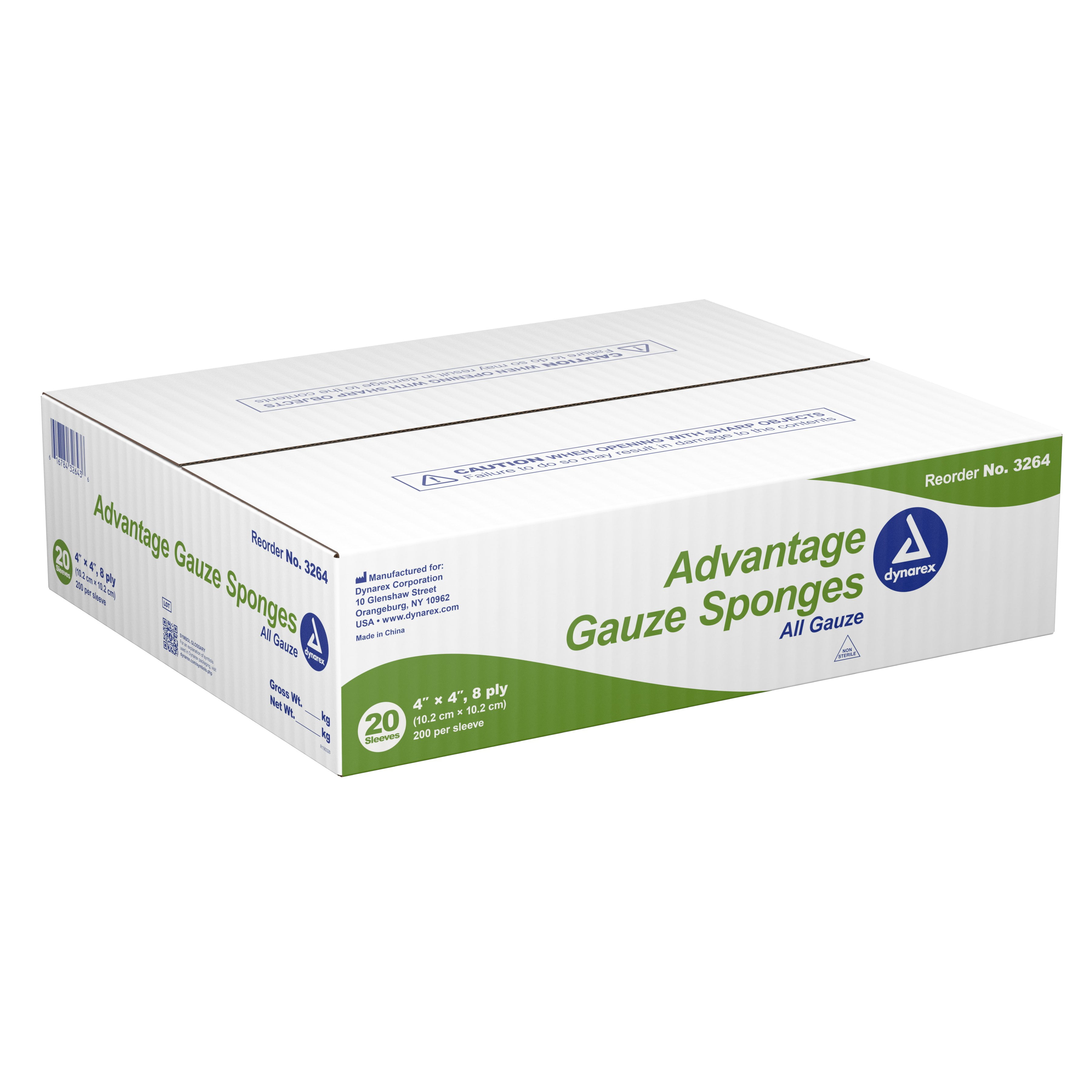 Advantage 8-Ply Gauze Sponge NonSterile 4 x 4" 20 Pack(s), 200  per Pack