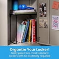 thumbnail image 2 of XTEILC Stac-A-Shelf Locker Organizer Shelf, Stackable, Extra Tall, Fits Standard Size School Lockers, Blue, 2 of 6