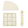 thumbnail image 1 of 3 Unidades Rectángulo Cuadrado Sector Edredón Quilting Reg DIY Costura Reg Sunnimix Regla para acolchar patchwork, 1 of 8