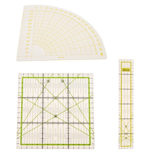 3 Unidades Rectángulo Cuadrado Sector Edredón Quilting Reg DIY Costura Reg Sunnimix Regla para acolchar patchwork