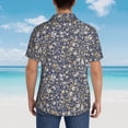 thumbnail image 4 of Susaid Daisies Flowers Print Short Sleeve Shirts Button Down Casual Shirts Summer Beach Aloha Button Down Short Sleeve for Men ,3X-Large, 4 of 7
