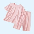 thumbnail image 2 of zbxnLI Kids Boys Girls Clothes Outfits Summer Short Sleeve Tops and Shorts Sets Loungewear Sleepwear, 2 of 6
