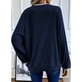 thumbnail image 5 of SHEWIN Womens Sweatshirt Ribbed Texture Button Up V Neck Sweatshirts Long Sleeve Patchwork Shirts Casual Fall Pullover Tops, 5 of 10