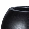 thumbnail image 3 of Safavieh Kenslia 24" x 24" x 20" Round Black Concrete Ficonstone Contemporary Plant Planter with Weather-Resistant, 3 of 6