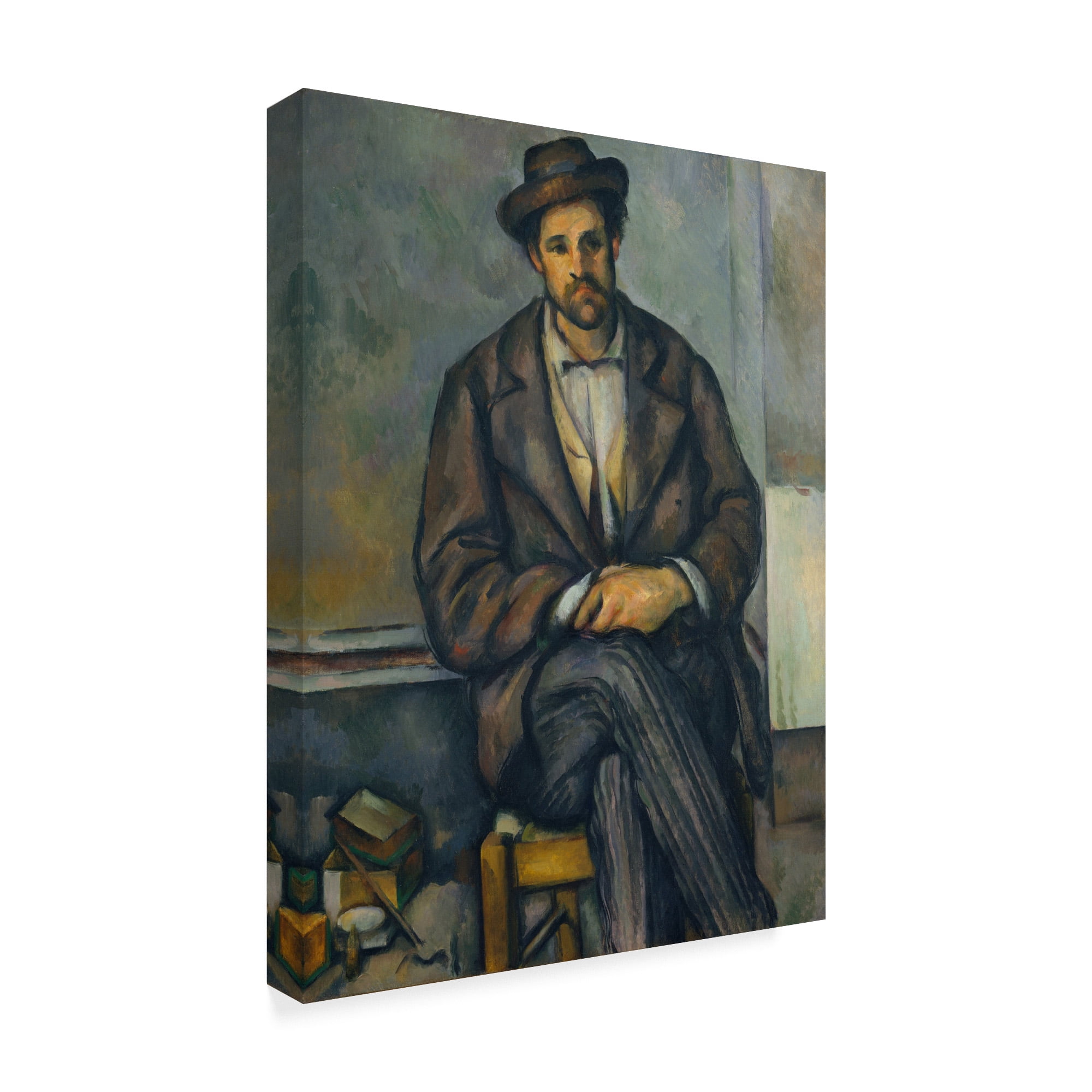 Trademark Fine Art 'Seated Peasant' Canvas Art by Paul Cezanne