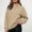 Khaki women oversized sweatshirt a1, variant on Women Fall Winter Long Sleeve Oversized Sweatshirts Wrap Mock Turtleneck Pullover Sweater Casual Daily Streetwear Tops, Gray 2XL