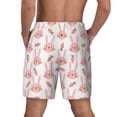 thumbnail image 3 of Kdxio Rabbit Is And Carrots Print Men's Swim Trunks with Compression Liner 7 Inch Inseam Quick Dry Swim Shorts, 3 of 7