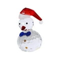 thumbnail image 3 of Figura de muñeco de nieve transparente, adornos navideños de escritorio, coleccionables, mesa de muñeco de nieve Azul, 3 of 9