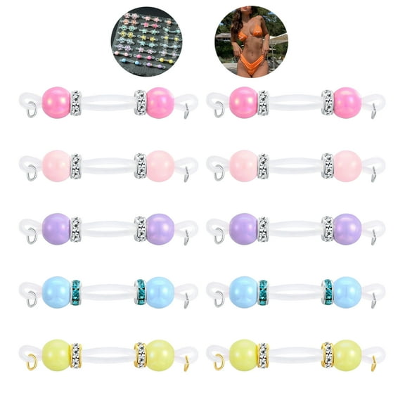 6 Pairs Handmade Fake Nipple Rings,Adjustable Nipple Nooses with 8mm Silicone Multicolor Beads and Barbells,Non-Piercing Faux Nipple Piercing Comfortable Everyday Wear Cute Body Jewelry