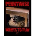thumbnail image 2 of It 2017 Pennywise Wants to Play Men's Black T-shirt-Small, 2 of 4
