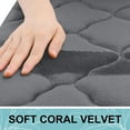 thumbnail image 3 of Smiry U-Shaped Memory Foam Bathroom Rugs 24x20, Ultra Soft and Absorbent Toilet Rugs, Non-Slip Machine Washable Contour Mats, Dark Grey, 3 of 8