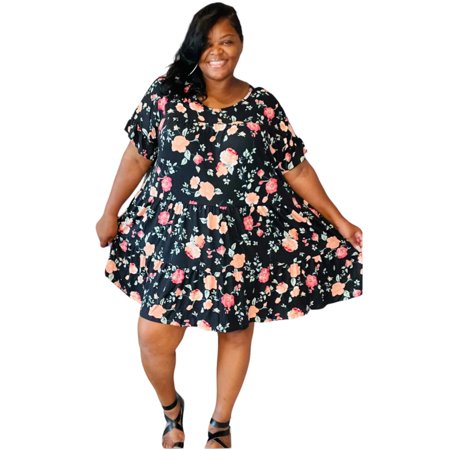 Women s Plus Size Ruffled Babydoll Dress