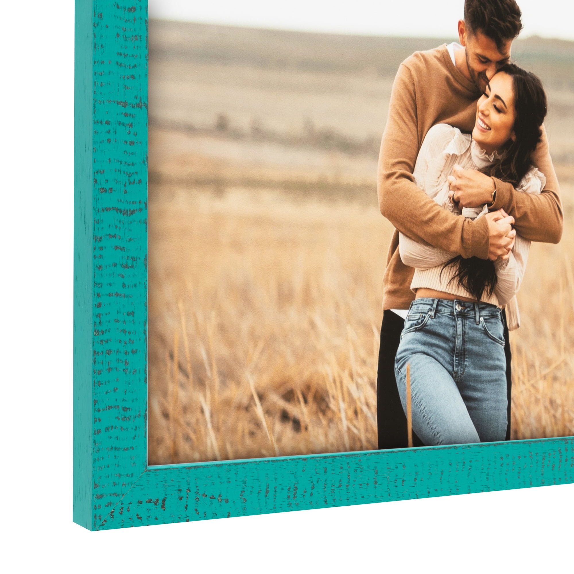 ArtToFrames 16" x 22" Aqua Picture Frame, 16x22 inch Green Wood Poster Frame (WOM-5186),  Pack