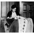 thumbnail image 2 of Alice Paul (1885-1977) Sewing Another Star Onto The "Suffrage Flag History (36 x 24), 2 of 2
