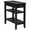 Black, variant on Costway 3-Tier Side End Table with Drawer Double Shelf Narrow Nightstand Black