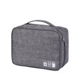 thumbnail image 5 of Bolsa organizadora de cables Bolsa de almacenamiento impermeable para dispositivos electrónicos portátiles grandes para llave USB Disco duro Cargador de tarjetas de memoria Gris Llave USB no incluida, 5 of 5