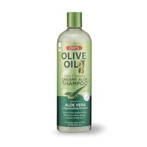 ORS Olive Oil Deep Cleansing Creamy Aloe Shampoo for All Hair Types, Moisturizing, 16 oz